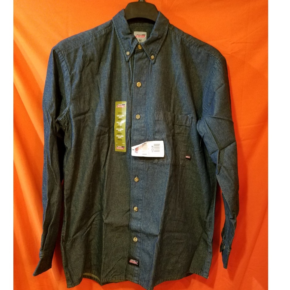 Blue denim Dickies buttom down